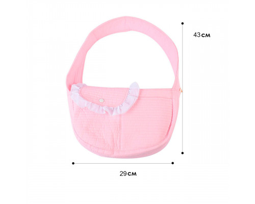 Слинг-переноска для котов и собак SY-2022-0502 Pink L (43*11*29 см)