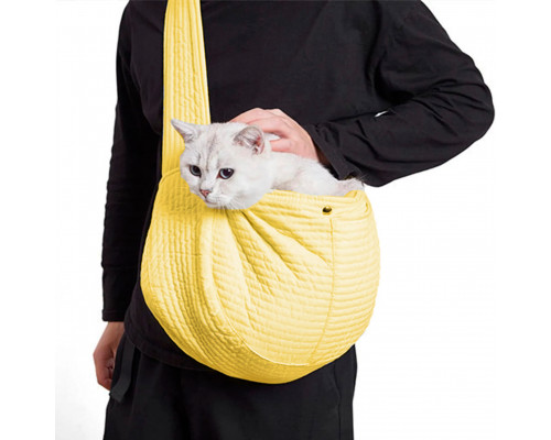 Слинг-переноска для котов и собак SY-2022-0502 Yellow L (43*11*29 см)