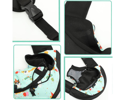 Слинг-переноска для котов и собак SY-2022-1024-93 Green Corgi dog L (47*14*29 см)