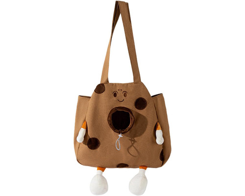Сумка-переноска для кошек и собак 2404SXMJ3153 Сookies холщовая Brown XL