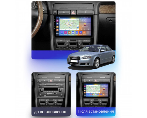 Штатная магнитола Lesko для Audi A4 II (B6) 2000-2006 экран 9" 2/32Gb CarPlay 4G Wi-Fi GPS Prime