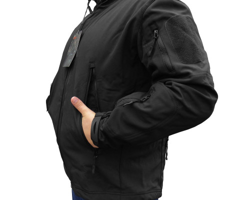 Тактическая куртка Soft Shell A001 Black 5XL