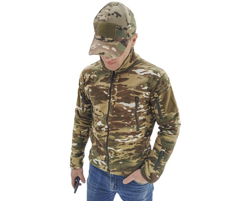 Тактическая флисовая кофта военная толстовка армейская S.archon HSD06 Camouflage CP L