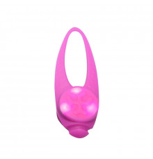 Led брелок-клипса мигающий с адресником для собак на ошейник Pink