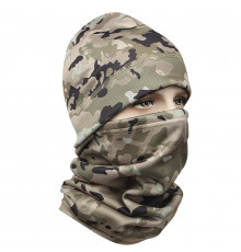 Комплект шапка-баф флисовая JY-139 Camouflage CP