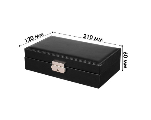 Шкатулка Casegrace SP-01155 для украшений и ювелирных изделий драгоценностей Black