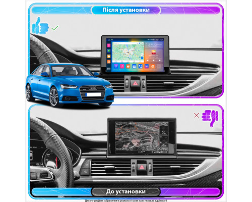 Штатная магнитола Lesko для Audi Q3 I (8U) 2011-2014 экран 9" 2/32Gb CarPlay 4G Wi-Fi GPS Prime