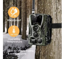Фотопастка Suntek HC 801M з GSM модулем G2, огляд 120°, нічна зйомка, датчик руху, захист IP65, дальність 25 м.