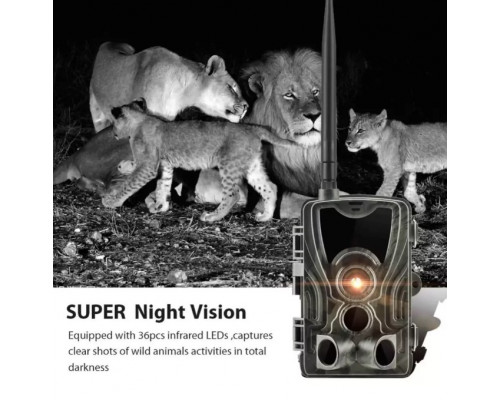 Фотопастка Suntek HC 801M з GSM модулем G2, огляд 120°, нічна зйомка, датчик руху, захист IP65, дальність 25 м.