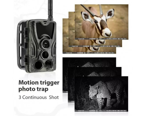 Фотопастка Suntek HC 801M з GSM модулем G2, огляд 120°, нічна зйомка, датчик руху, захист IP65, дальність 25 м.