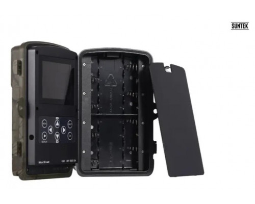 Фотопастка Suntek HC-808A з кутом огляду 120°, датчиком руху, нічним знімком та захистом IP65 — камера для охорони на відстані до 20 метрів.