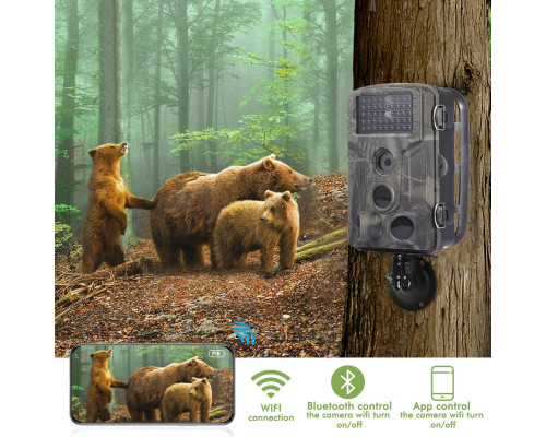 Фотопастка Suntek WiFi802 Plus з дальністю до 20 м, кут огляду 90°, захист IP65.