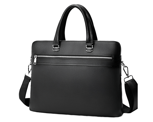 Шкіряна чоловіча ділова сумка 38x29x8, папка портфель для роботи  Tiding Bag 30987 чорна