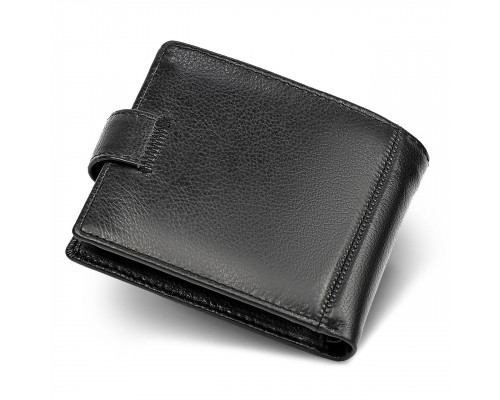 Класичне чоловіче портмоне з натуральної шкіри ST Leather ST102 Чорний