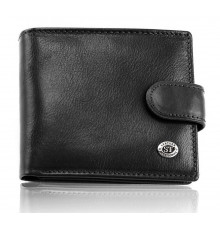 Класичне чоловіче портмоне з натуральної шкіри ST Leather В102 Чорний