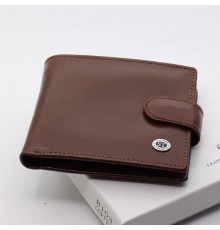 Коричневе чоловіче портмоне з натуральної шкіри з фіксацією ST Leather ST103