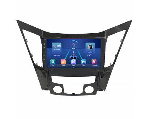 Штатная магнитола Lesko для Hyundai Sonata VI (YF) 2009-2014 экран 9" 6/128Gb 4G Wi-Fi GPS Top