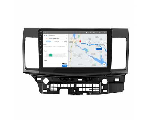 Штатная магнитола Lesko для Mitsubishi Lancer Evolution X 2007-2016 экран 10" 2/32Gb 4G Wi-Fi GPS Top