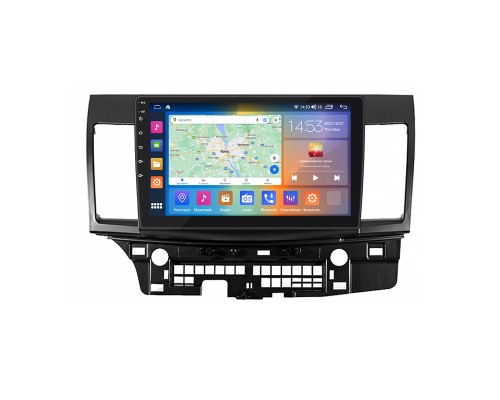 Штатная магнитола Lesko для Mitsubishi Lancer X 2007-2010 экран 10" 2/32Gb CarPlay 4G Wi-Fi GPS Prime