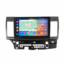 Штатная магнитола Lesko для Mitsubishi Lancer X Рестайлинг 2011-2015 экран 10" 2/32Gb CarPlay 4G Wi-Fi GPS Prime