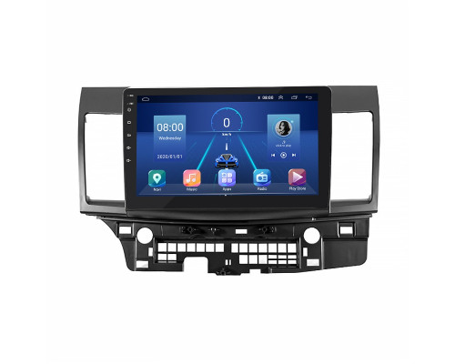 Штатная магнитола Lesko для Mitsubishi Lancer X Рестайлинг 2011-2015 экран 10" 6/128Gb 4G Wi-Fi GPS Top