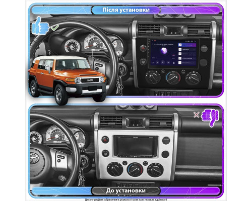 Штатная магнитола Lesko для Toyota FJ Cruiser  2006-н.в. экран 9" 2/32Gb Wi-Fi GPS Base