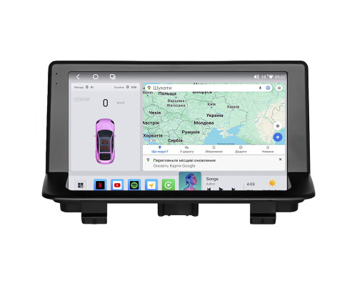 Штатная магнитола Lesko для Audi RS Q3 I (8U) Рестайлинг 2015-2018 экран 9" 4/64 QLED CarPlay 4G Wi-Fi GPS 360 Prime