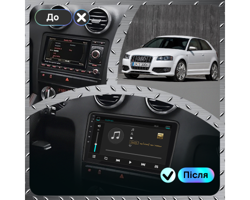 Штатная магнитола Lesko для Audi S3 II (8P) 2006-2008 экран 9" 1/16Gb Wi-Fi GPS Base