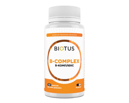 B-комплекс, B-complex, Biotus, 100 капсул