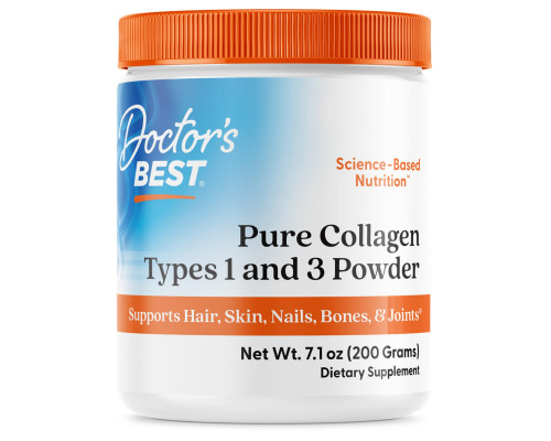 Колаген тип 1 і 3, Collagen, Doctors Best, порошок, 200 г