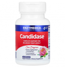 Підтримка травлення, Candidase, Enzymedica, 42 капсули