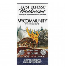Захист імунітету, MyCommunity, Fungi Perfecti, Host Defense, комплексний, 120 вегетаріанських капсул