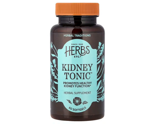 Тонік для нирок, Herbs Etc., 60 м'яких таблеток