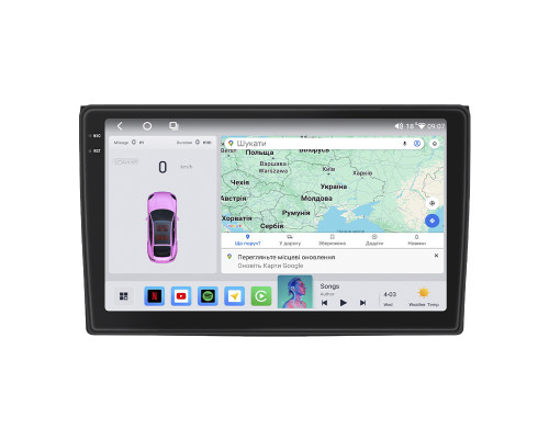 Штатная магнитола Lesko для Audi S4 III (B7) 2004-2008 экран 9" 4/64 QLED CarPlay 4G Wi-Fi GPS 360 Prime