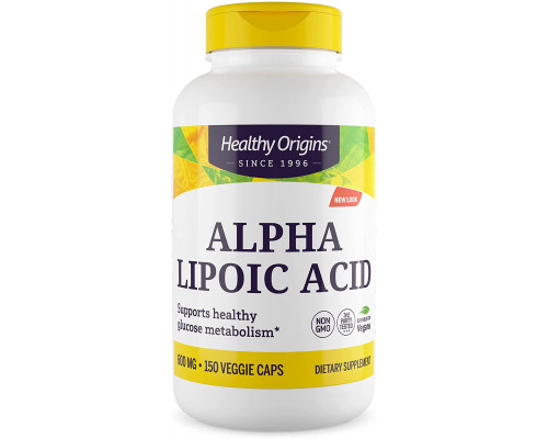 Альфа-ліпоєва кислота, Alpha Lipoic Acid, Healthy Origins, 600 мг, 150 вегетаріанських капсул