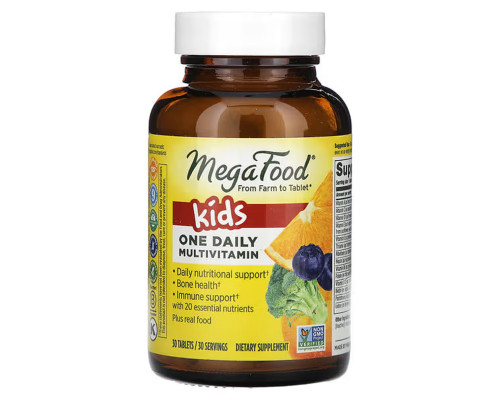 Вітаміни для дітей, Kid's One Daily, MegaFood, 1 в день, 30 таблеток