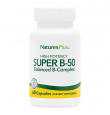 Комплекс вітамінів B-50, Super B-50, Nature's Plus, 60 вегетаріанських капсул