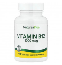Вітамін В-12, Vitamin B-12, Nature's Plus, 1000 мкг, 90 таблеток