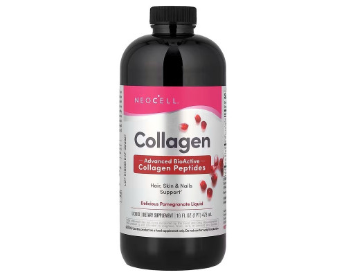 Колаген 1 та 3 типу, Collagen Type 1 & 3 Liquid, NeoCell, рідкий, концентрат гранату, 473 мл