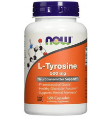 Тирозин, L-Tyrosine, NOW Foods, 500 мг, 120 капсул