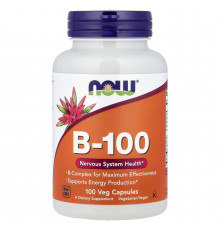 Комплекс В-100 для нервової системи, B-100, NOW Foods, 100 вегетаріанських капсул
