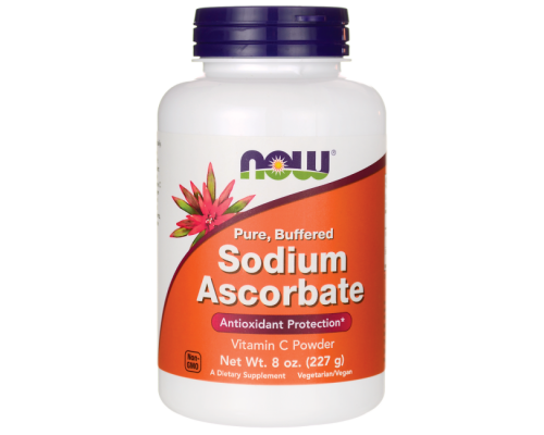 Аскорбат натрію, Sodium Ascorbate, NOW Foods, буферизований порошок, 227 г