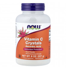 Вітамін С, Vitamin C, Now Foods, кристали, 227 г