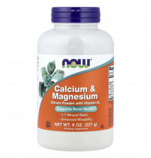 Кальцій та магній, Calcium & Magnesium, Now Foods, 227 г