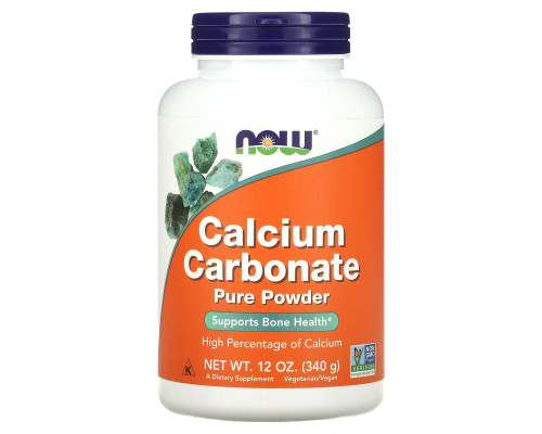 Карбонат кальцію (порошок), Calcium Carbonate, Now Foods, 340 г