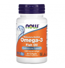 Омега-3 риб'ячий жир, Omega-3 риб'ячий жир, Now Foods, 1000 мг, 30 м'яких капсул (1000 мг в одній м'якій капсулі)