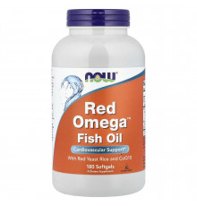 Червоний рис, омега і коензим Q10, Red Omega, Now Foods, 30 мг, 180 капсул