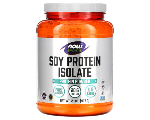 Ізолят соєвого протеїну, Soy Protein Isolate, Now Foods, Sports, порошок, чистий, без смаку, 907 г