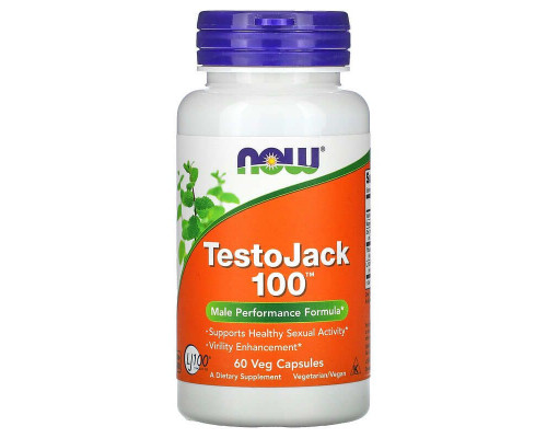 Репродуктивне здоров'я чоловіків, TestoJack 100, Now Foods, 60 вегетаріанських капсул