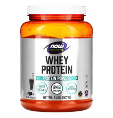 Сироватковий протеїн, Whey Protein, NOW Foods, Sports, вершковий шоколад, 907 г